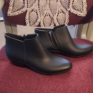 Sam Edelman Black Rubber Ankle Booties